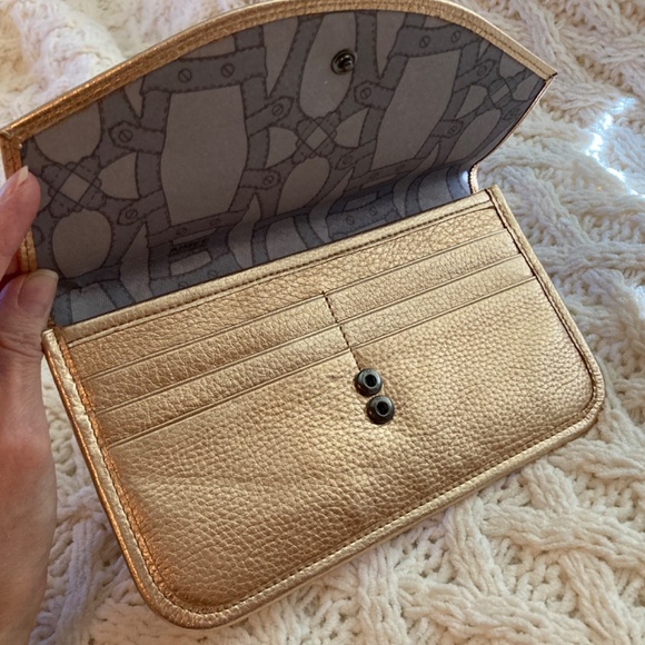 Aimee Kestenberg Rose Gold Wallet Clutch Flawed Gem - Picture 6 of 7